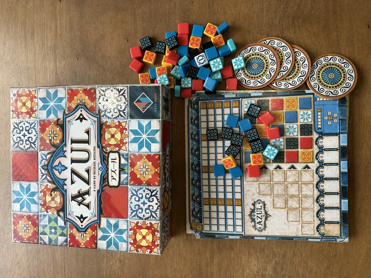 アズールの実物。ボードゲームカフェ ロンドン（吉祥寺）